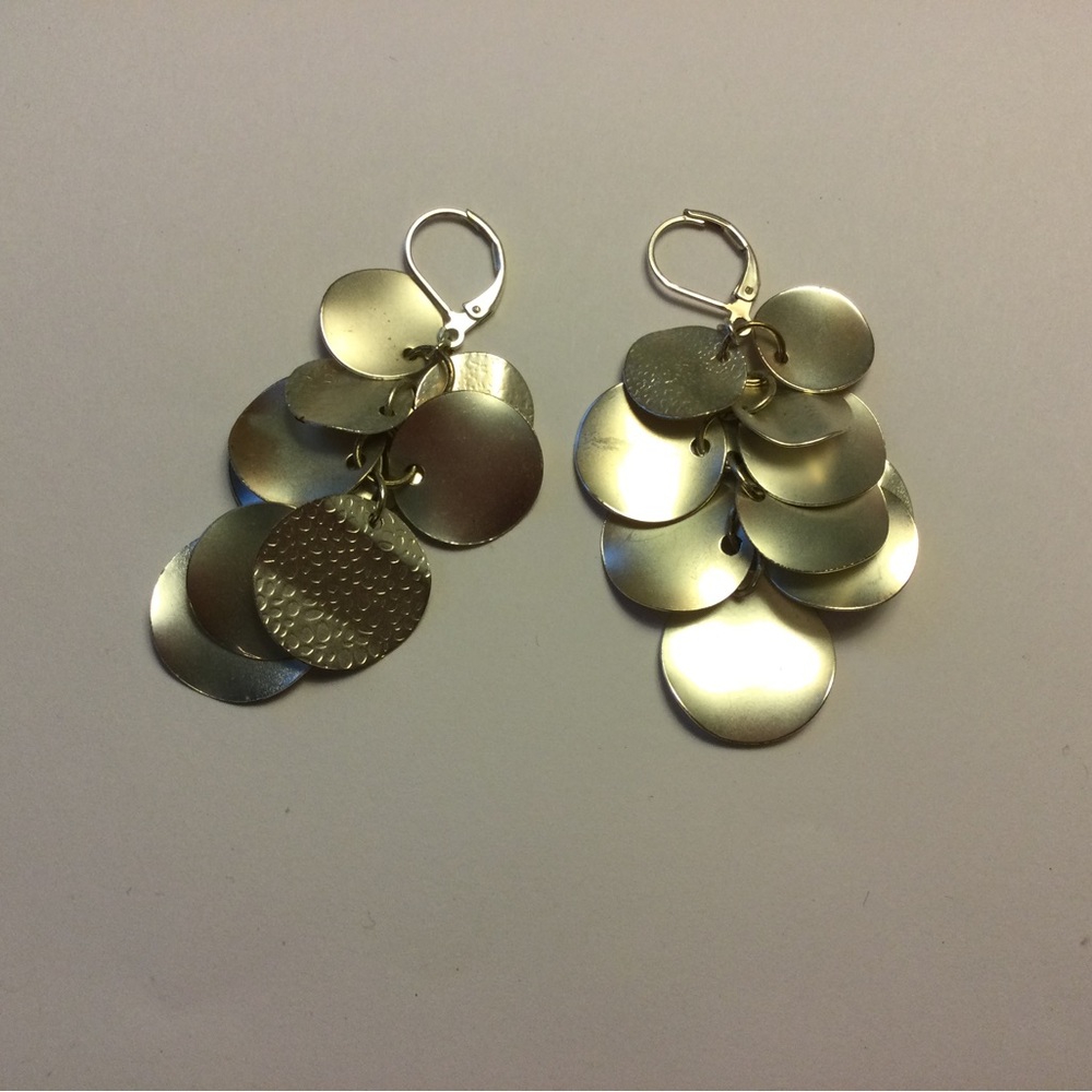 Beautiful dangling earrings silver finish